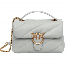 PINKO Borsa Donna Love Puff Classic Cl Sheep Nappa 100038 Grigio Perla K32Q