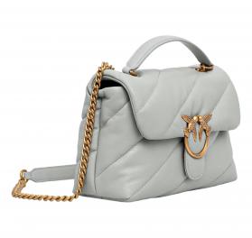PINKO Borsa Donna Love Puff Classic Cl Sheep Nappa 100038 Grigio Perla K32Q