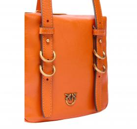 PINKO Borsa Donna Cubic Bag In Pelle Shiny 106465 A76Q Colore Arancione