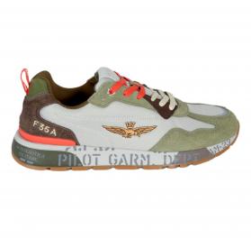 AERONAUTICA MILITARE Sneakers Uomo SC0276 07235 Pilot Grigio Verde Militare
