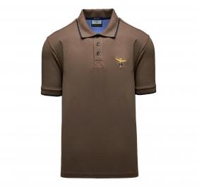 AERONAUTICA MILITARE Polo Uomo In Piqué Di Cotone 261PO1308UP00082 Colore Marrone