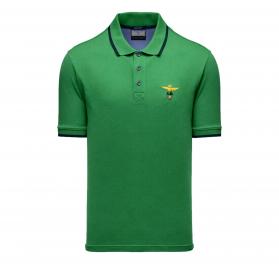 AERONAUTICA MILITARE Polo Uomo In Piqué Di Cotone 261PO1308UP00082 Colore Verde