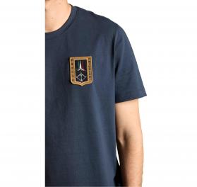 AERONAUTICA MILITARE T Shirt Uomo Con Patch Frecce Tricolori 261TS2544UJ00592 Colore Blu