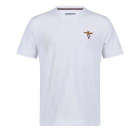AERONAUTICA MILITARE T Shirt Uomo Girocollo Basica Manica Corta 261TS1580UJ00372 Colore Bianco