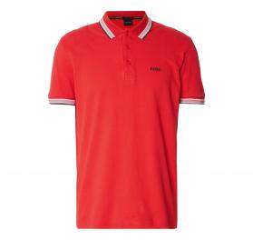 BOSS Polo Uomo Paddy In Pique Di Cotone Regular Fit 50469055 Colore Rosso
