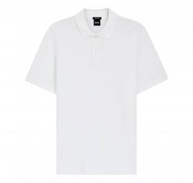 BOSS Polo Uomo Pallas 50553564 Bianco Cotone Pique Regular Fit