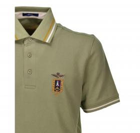 AERONAUTICA MILITARE Polo Uomo Frecce Tricolori 261PO1914UP00403 Colore Verde Oliva