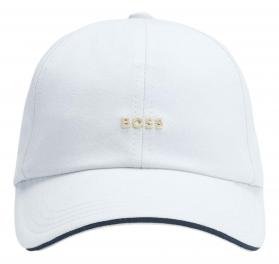 BOSS Cappellino Donna In Twill Di Cotone Con Logo In Metallo Regolabile Ari ME 50533367 Colore Celeste