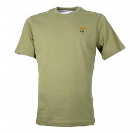 AERONAUTICA MILITARE T Shirt Uomo Girocollo Basica Manica Corta TS1580UJ00372 Colore Verde