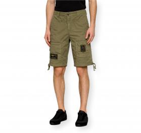 AERONAUTICA MILITARE Bermuda Uomo Cargo Con Patch e Tasche BE0041UCT01122 Colore Verde Scuro