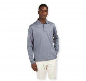 PAUL SHARK Polo Uomo Cotone Double Piqué Manica Lunga 99311003 Colore Grigio