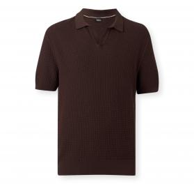 BOSS Polo Uomo In Cotone Elasticizzato Regular Fit H Natalo 50561613 Colore Marrone Scuro