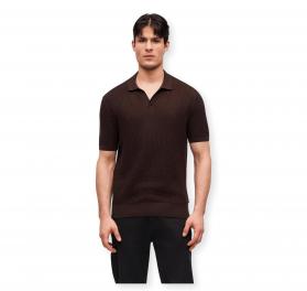 BOSS Polo Uomo In Cotone Elasticizzato Regular Fit H Natalo 50561613 Colore Marrone Scuro