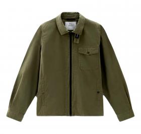 WOOLRICH Giacca a Camicia Tinta in Capo Puro Cotone CFWOOS01