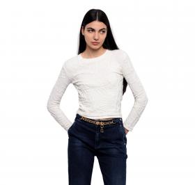 GAELLE PARIS Pullover Donna Manica Lunga Fantasia Allover GA