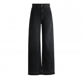 BOSS Jeans Donna A Gamba Larga In Denim Antracite C_MARLENE 