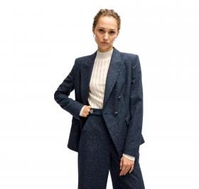 BOSS Giacca Donna Slim Fit In Misto Lana Con Micromotivo Jia