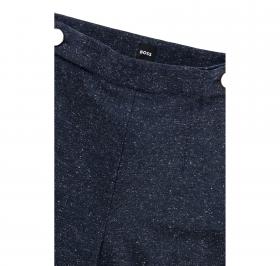 BOSS Pantalone Donna Regular Fit In Misto Lana Con Micromoti