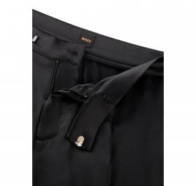 BOSS Pantalone Cargo Donna Straight Fit In Satin Con Orli Re