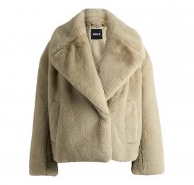 BOSS Cappotto Cropped Ecopelliccia Donna Ritagliato In Morbi