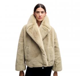 BOSS Cappotto Cropped Ecopelliccia Donna Ritagliato In Morbi