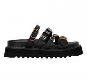 PINKO Ciabatte Donna In Pelle Con Zeppa e Cinturini SD0291P0