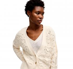 BOSS Cardigan Donna In Misto Cotone Con Lavorazione Traforat