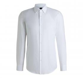 BOSS Camicia Uomo Slim Fit Con Jacquard a Foglia H HANK kent