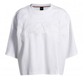 BOSS T Shirt Donna In Cotone Con Dettagli Ricamati Enesse 50