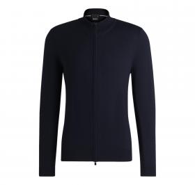 BOSS Cardigan Zip Uomo Regular Fit In Lana Vergine Balonso 5