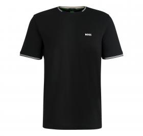 BOSS T Shirt Uomo In Cotone Elasticizzato Con Dettagli a Rig