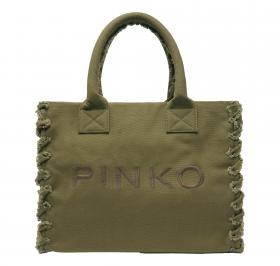 PINKO Borsa Donna Beach Shopping In Canvas Riciclato V64Q Co