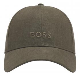 BOSS Cappellino Uomo In Lino Con Logo Ricamato Zed LN 505394