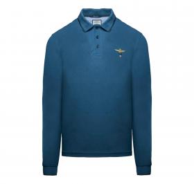 AERONAUTICA MILITARE Polo Uomo Manica Lunga Basica In Cotone