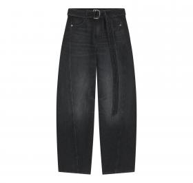 BOSS Jeans Donna Con Gamba Balloon In Demin Rigido Con Cintu