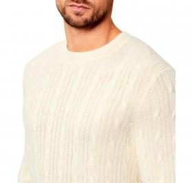 BOSS Maglione Uomo a Trecce In Lana e Cashmere H Hetico 5054