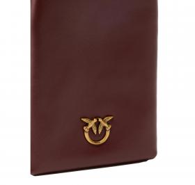 PINKO Porta cellulare Donna In Pelle Con Catenella 106403 Colore Burgundy Wine R49Q