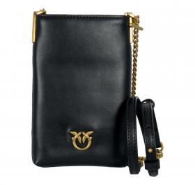 PINKO Porta Cellulare Donna In Pelle Con Catenella 106403 Colore Nero Z99Q
