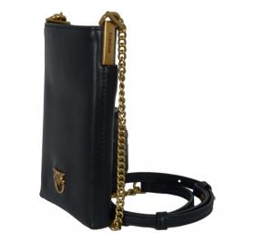 PINKO Porta Cellulare Donna In Pelle Con Catenella 106403 Colore Nero Z99Q