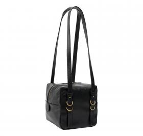 PINKO Borsa Donna Cubic Bag In Pelle Shiny 106465 Z99Q Colore Nero