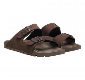 BOSS Sandali Uomo Slider Con Doppia Fascetta e Fibbie Con Logo Surfley Sand mf 50563157 Colore Marrone