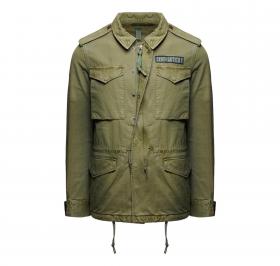 AERONAUTICA MILITARE Field Jacket Uomo In Cotone AB3044UCT04233 Colore Verde Militare