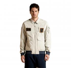AERONAUTICA MILITARE Giacca Pilot Uomo Tecnica Con Patch AB3049UCT04290 Colore Bianco Ghiaccio