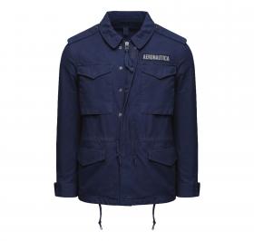 AERONAUTICA MILITARE Field Jacket Uomo In Cotone AB3044UCT04233 Colore Blu