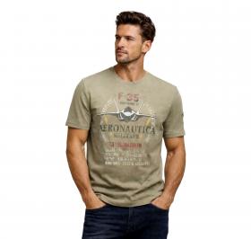 AERONAUTICA MILITARE T Shirt Uomo In Cotone Con Stampa F 35 TS2536UJ00641 Colore Verde