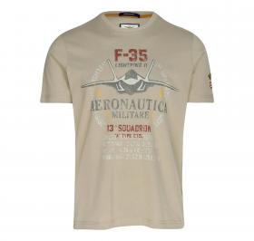 AERONAUTICA MILITARE T Shirt Uomo In Cotone Con Stampa F 35 