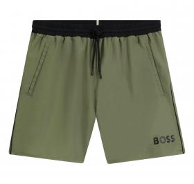 BOSS Boxer Uomo Da Mare Ad Asciugatura Rapida Con Logo Stampato Starfish 50514429 Colore Verde