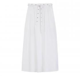 BOSS Gonna Donna Maxi In Popeline Di Cotone Con Cintura Ad O