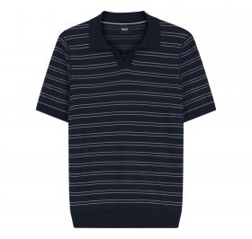 BOSS Maglia Uomo A Righe Orizzontali In Misto Cotone H Narci