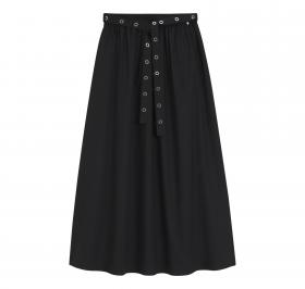 BOSS Gonna Donna Maxi In Popeline Di Cotone Con Cintura Ad Occhielli C Vidol 50559088 Colore Nero